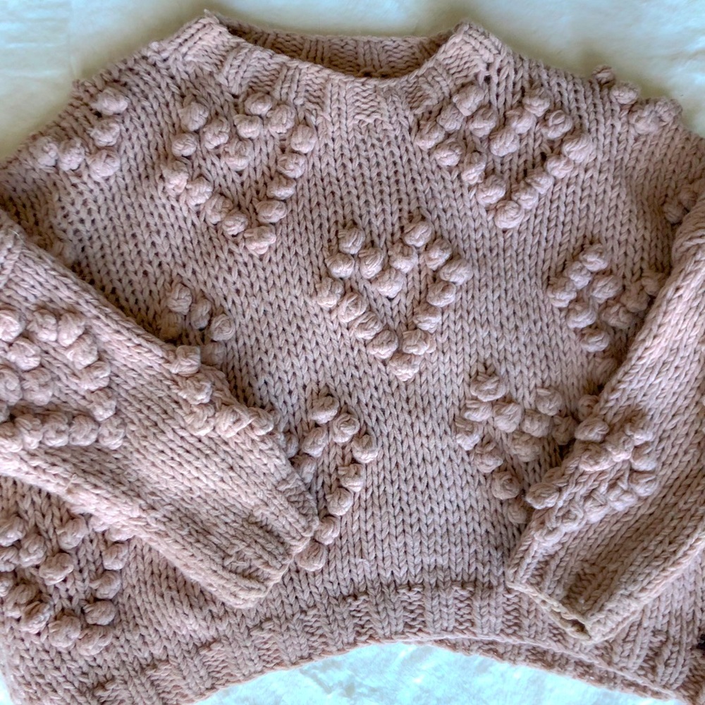 Wishlist Oversized Heart Sweater Sz Medium